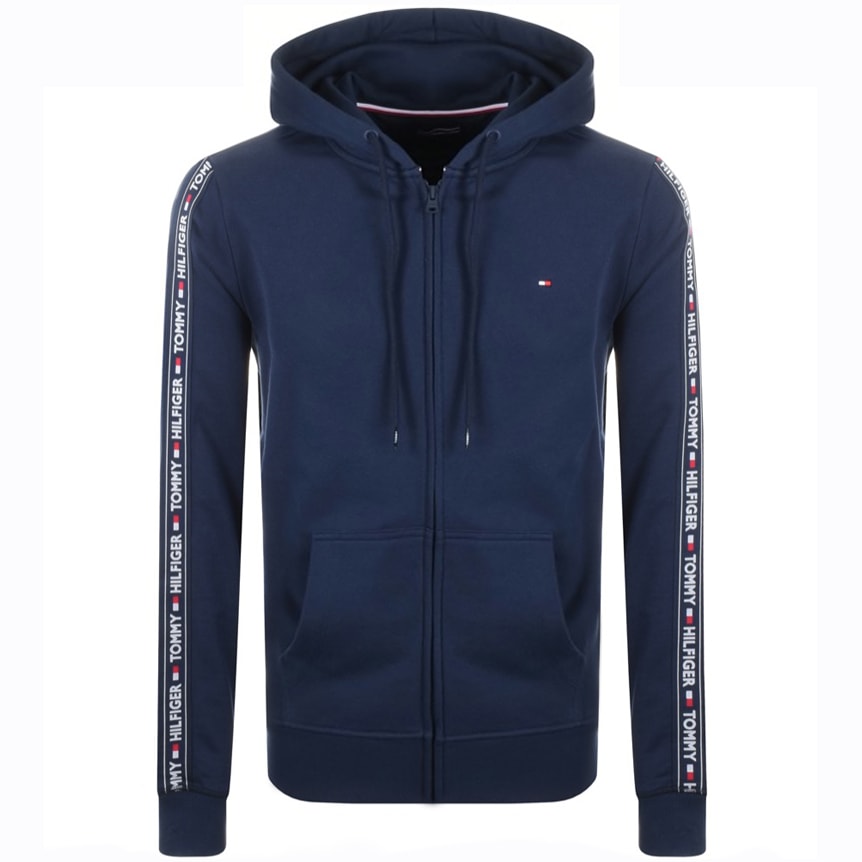 Alternative Image for ProductTommy Hilfiger Lounge Taped Logo Zip Hoodie Navy1